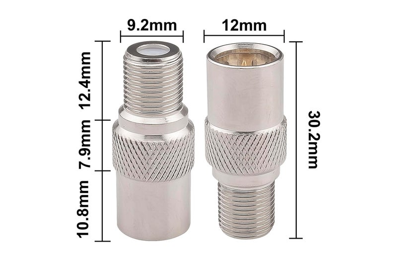onelinkmore Coax Quick Connector Quick Push On Male to F Female Adapter F Type Male to Female Extender Push on Connector for RG6 Coaxial Cable,Antenna, RVs, Satellite Receiver and Camping TV Connection Pack of 2 - Image 4